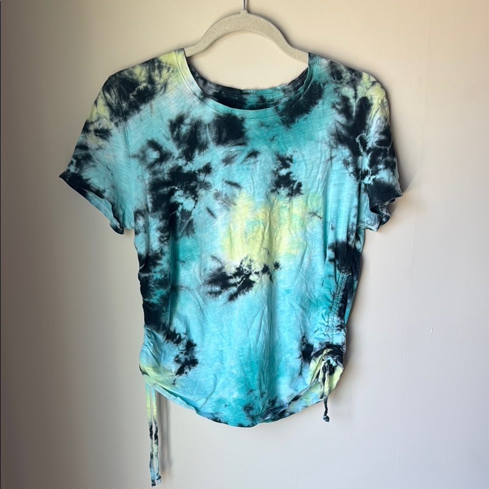 PINK Tie-Dye Women's Top - Blue, Black and Green